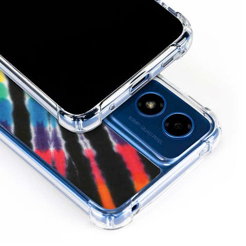 Liquid Blue Tie Dye - Rainbow Moto G 5G (2024) Clear Case